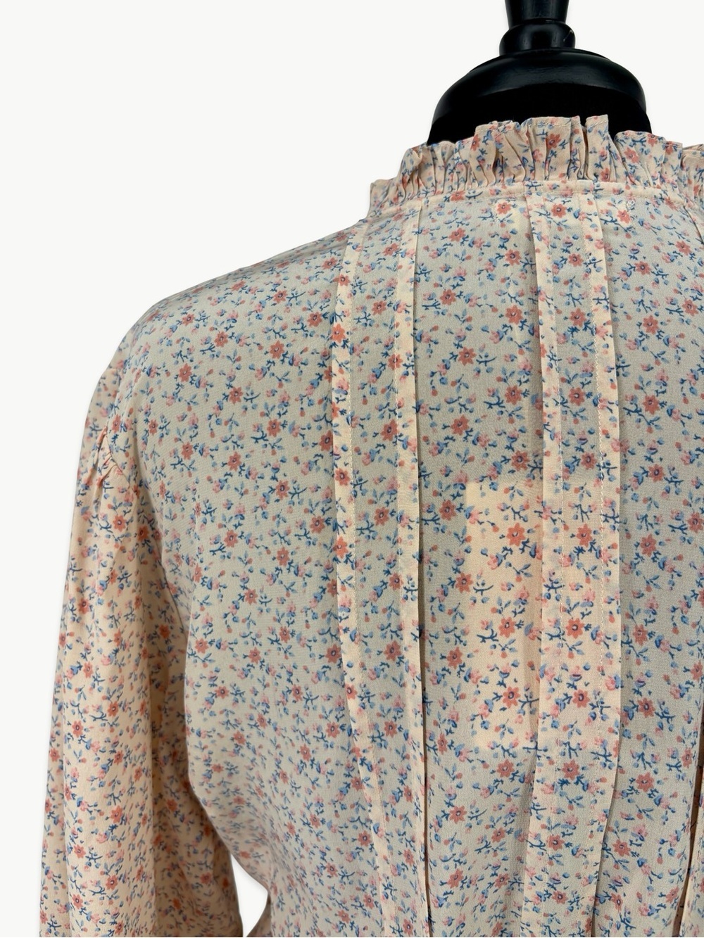 DÔEN Cézanne Silk Blouse Size Small in Peach Martha’s Garden Floral Rare NWT - Picture 7 of 14